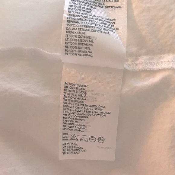 🔴 4/$15 H&M off-white cotton peasant lightweight top blouse size S in EUC - Picture 14 of 14